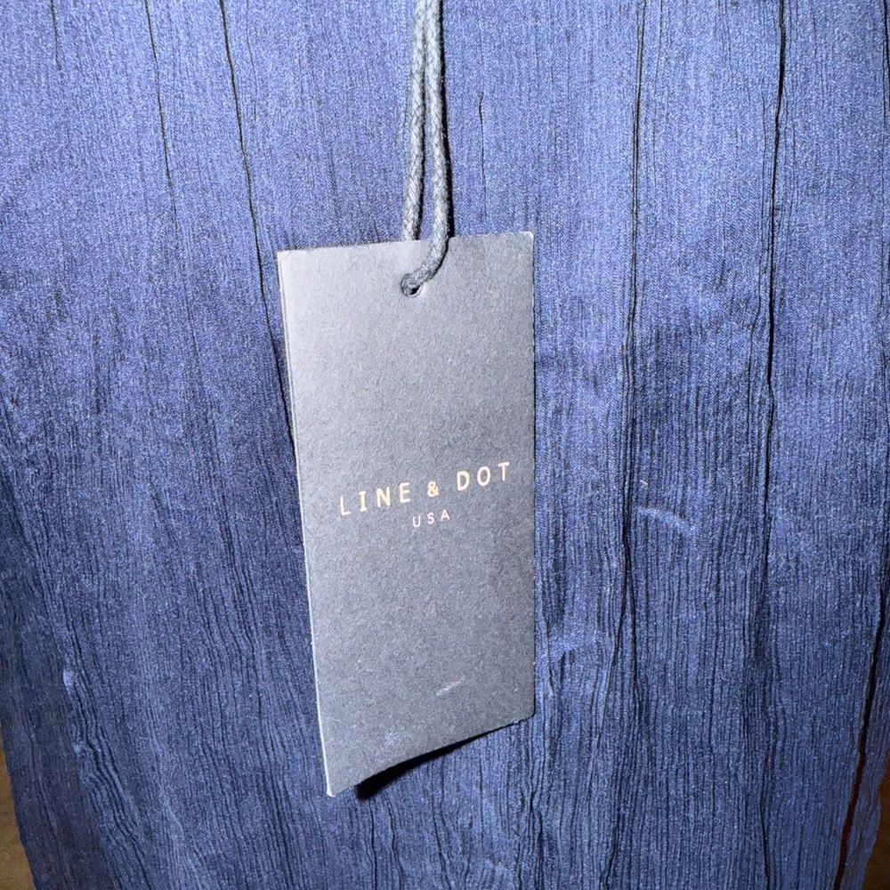 Line & Dot Navy Blue Maxi Skirt - Picture 3 of 8
